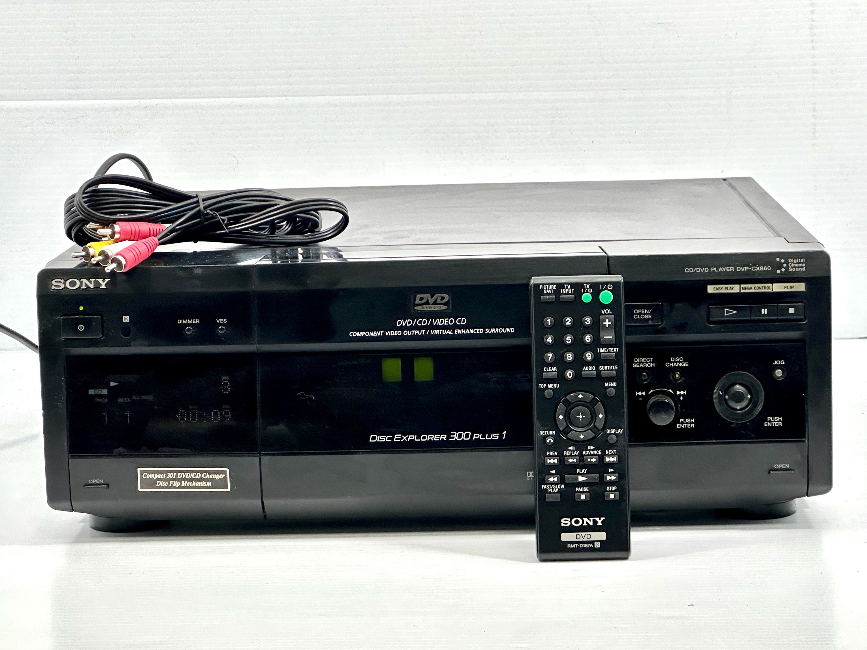 Vintage Sony DVP-CX860 Disc Explorer 300+1 DVD/CD Changer/player