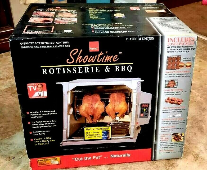 Vintage Ronco Showtime 5000 Platinum Rotisserie BBQ Digital Timer