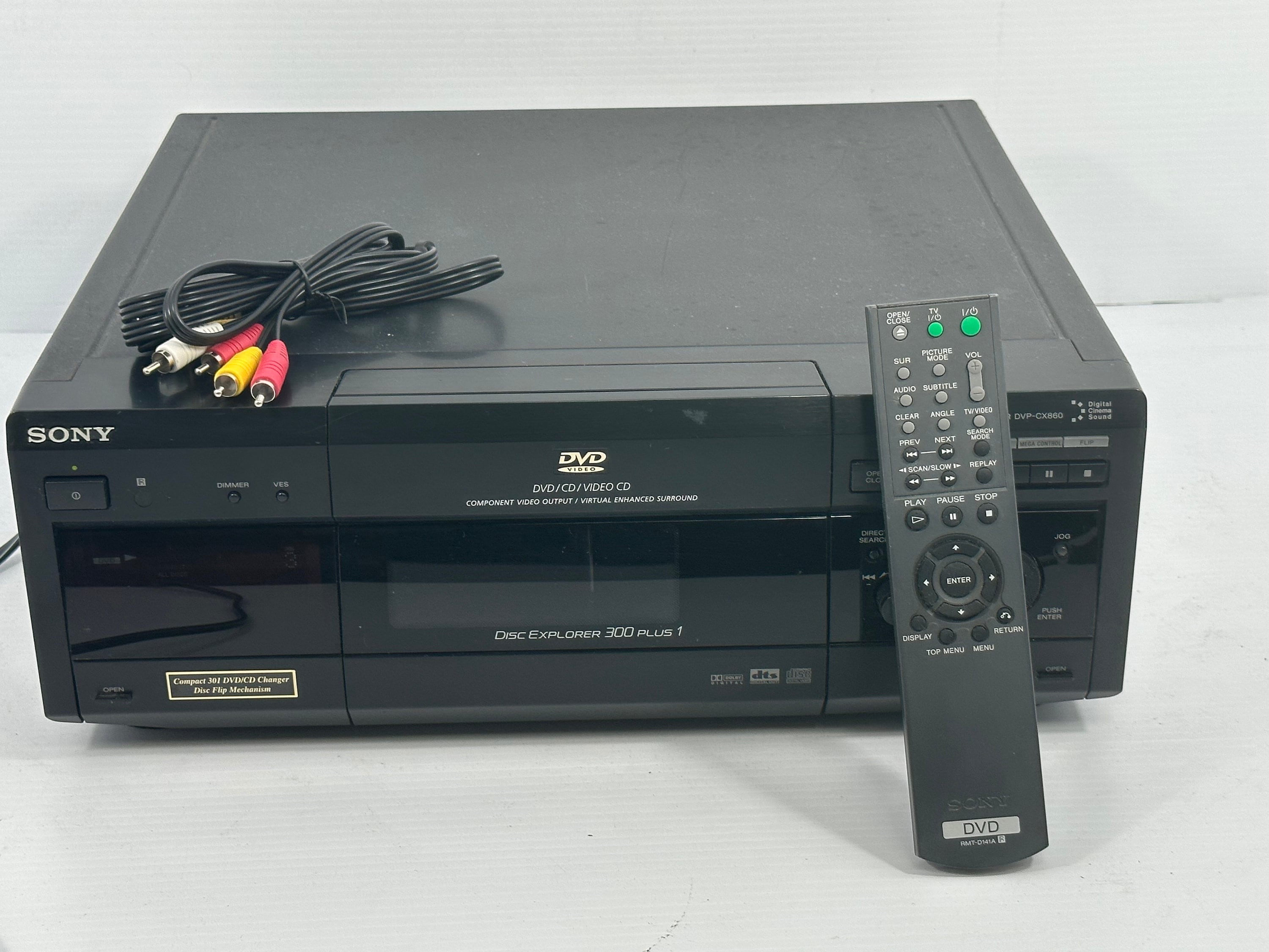Vintage Sony DVP-CX860 Disc Explorer 300+1 DVD/CD Changer/player