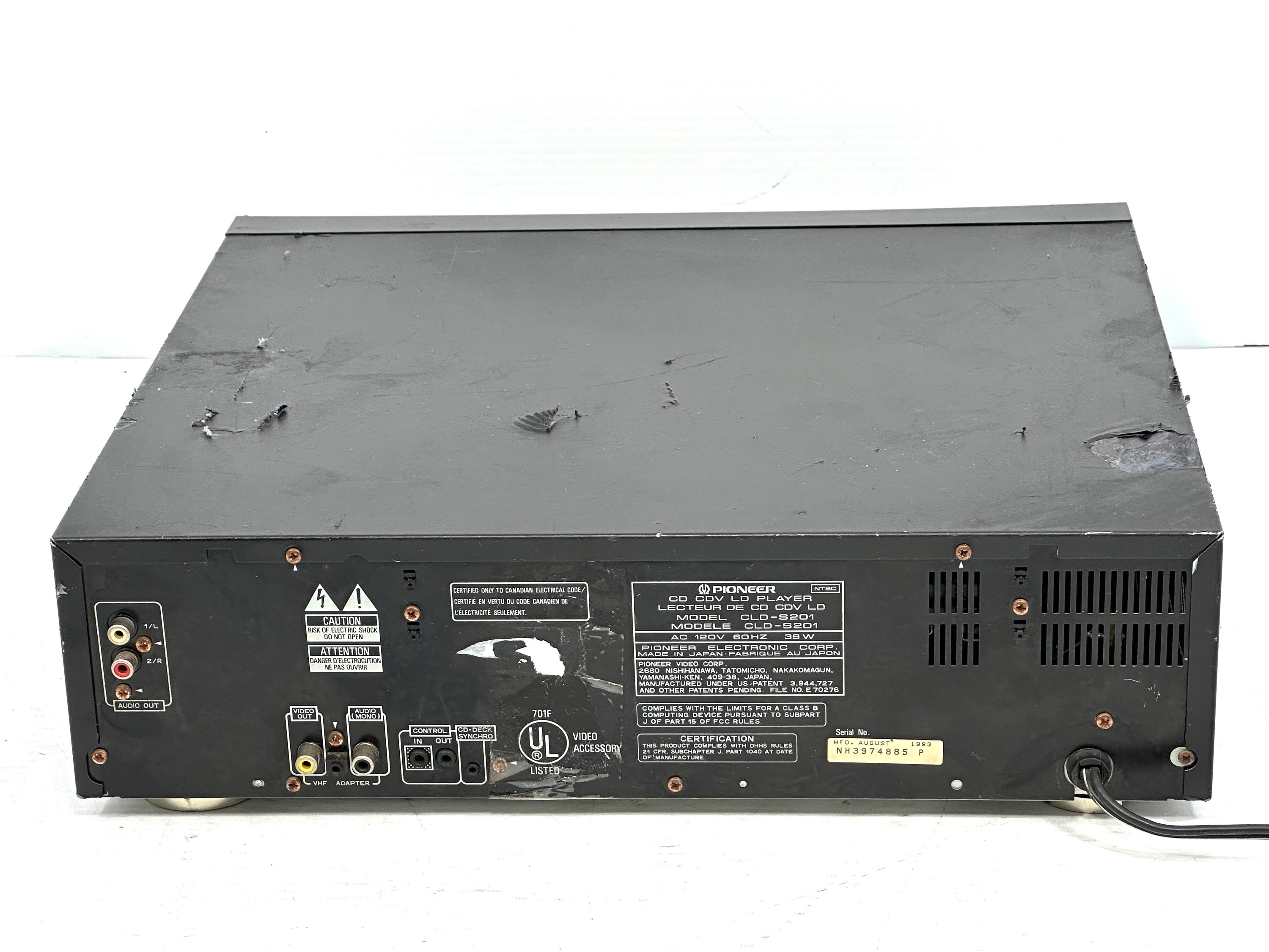 Vintage {pro Refurb} Pioneer Laserdisc LD CD Player Cld-s201, Cdv