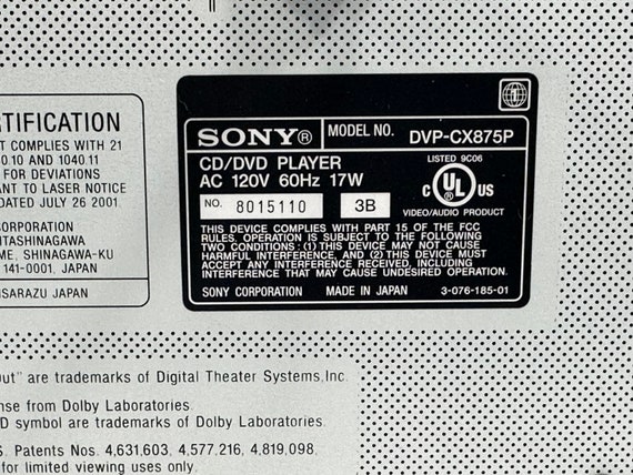Vintage Sony DVP-CX875P CD/DVD Changer 300-disc With Remote Tested