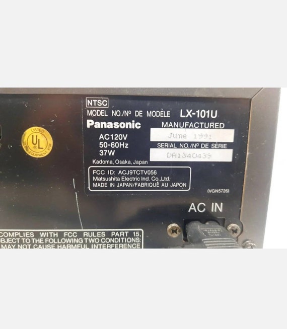 Vintage Panasonic LX-101U Multi Laser Disc Player Mash EUC Jun