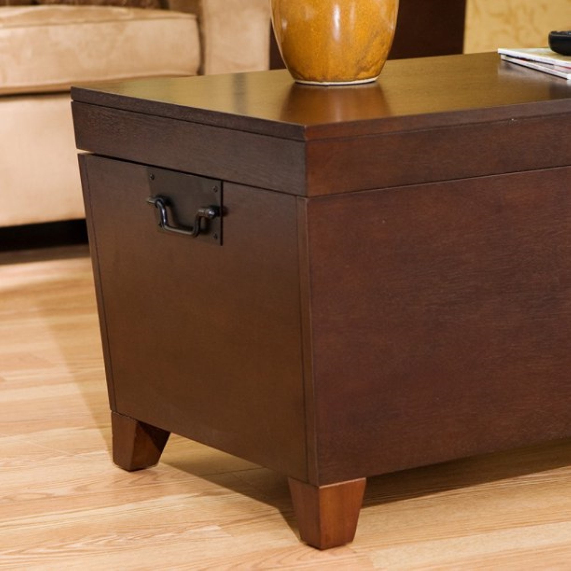 Coffee Table Trunk Wood Storage Blanket Chest Organizer Lid Etsy