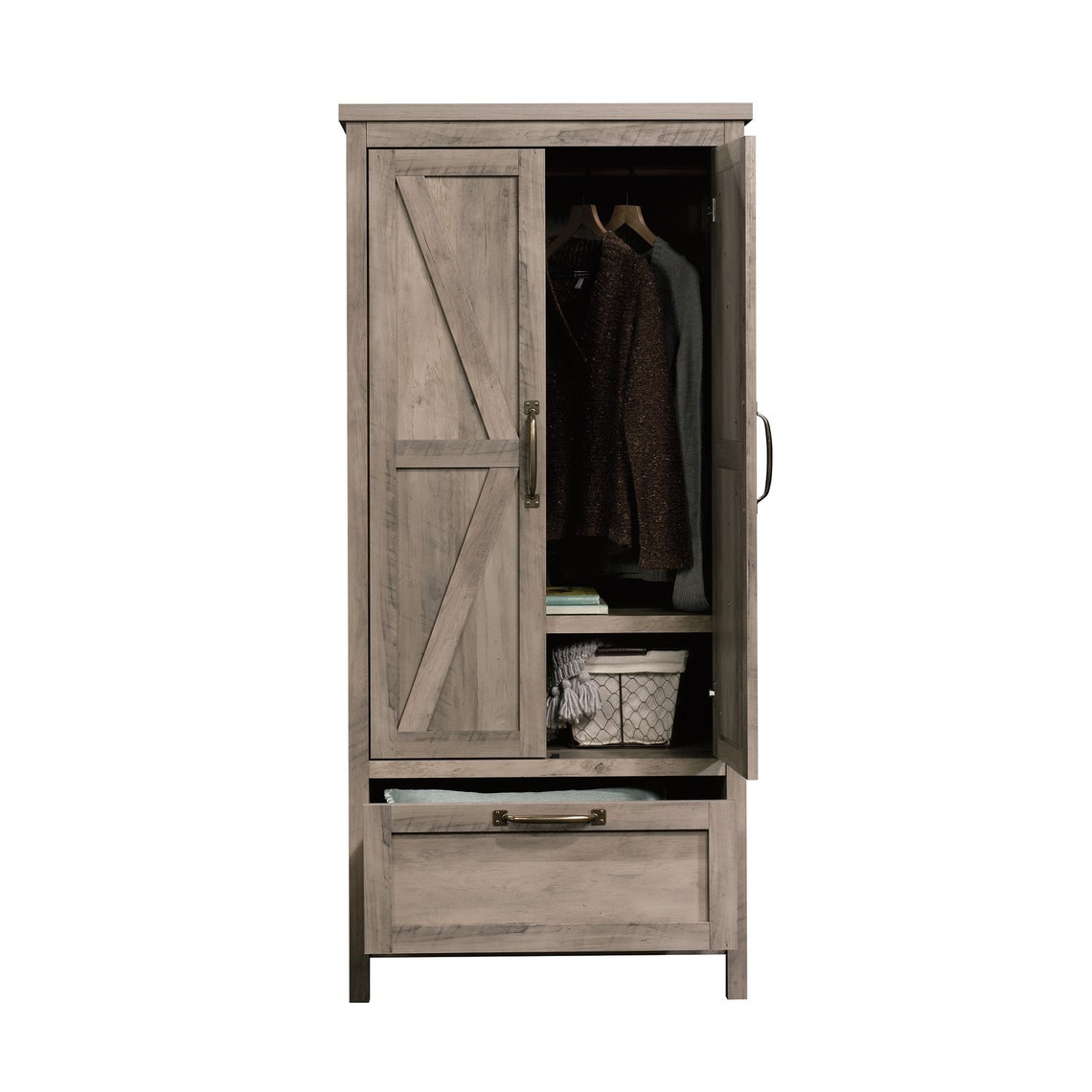 Modern Farmhouse Wardrobe Armoire 2 Doors Adjustable shelf Etsy