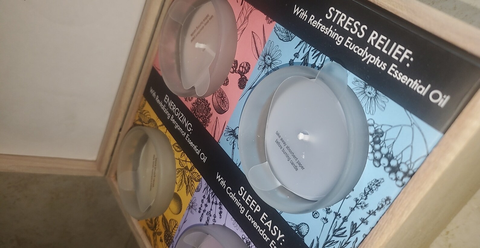 Bloomfield Luxury Soy Aromatherapy Candle Set Wooden Box Etsy