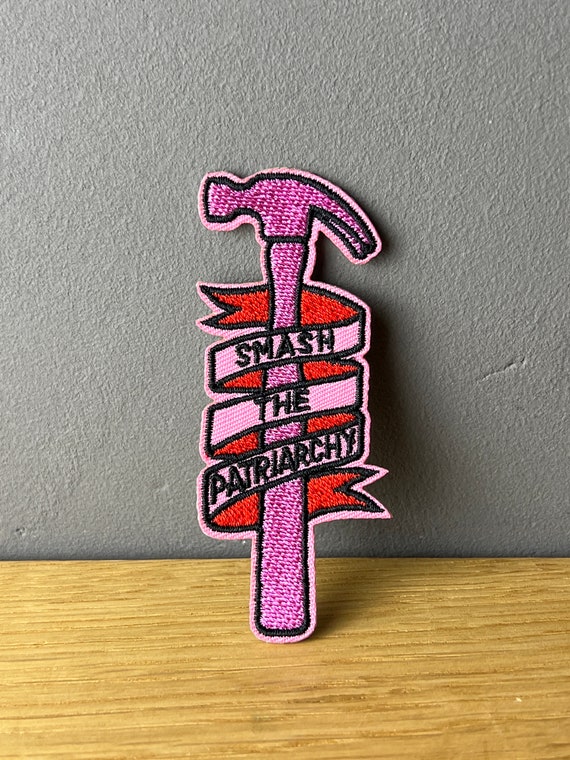Smash the patriarchy! Zum Bügeln Aufnäher, Patch, Badges Punk, No racism, feminism, Feminist, Feminismus, Human rights, equality, anarchy