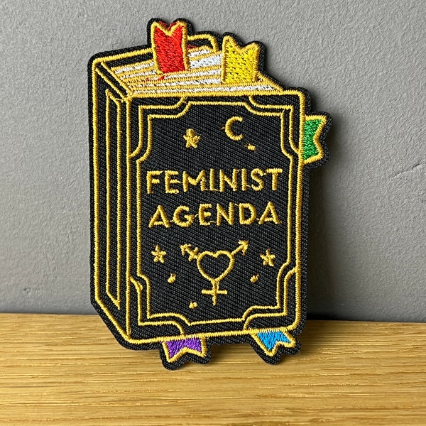 Feminist Agenda! Zum Bügeln Aufnäher, Patch, Badge smash patriarchy feminism Feminist, Punk equality, Loud proud, Women’s rights pride LGBTQ