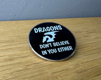 Think about it! Metall Pin, Anstecker, Button, Fantasy, RPG, Magic, Drachen, Dragon, Witchy, Goth, Funny, Manga, Anime, Sarcastic, Witcher
