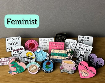 2nd choice! Feminist, Feelings & Co. Zweite Wahl Emaille Pin, Anstecker: Mental Health, You’re enough, ADHD, Sarcastic, Patriarchy, Feminism