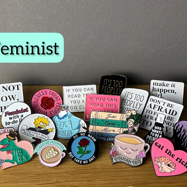 2nd choice! Feminist, Feelings & Co. Zweite Wahl Emaille Pin, Anstecker: Mental Health, You’re enough, ADHD, Sarcastic, Patriarchy, Feminism
