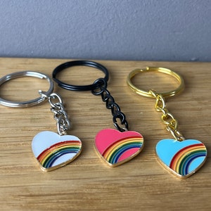 Pride Heart! Schlüsselanhänger Herz Rainbow , LGBTQ, Love wins, Regenbogen, Queer, Ally, Gay, Trans rights CSD Feminst Feminismus, Nonbinary