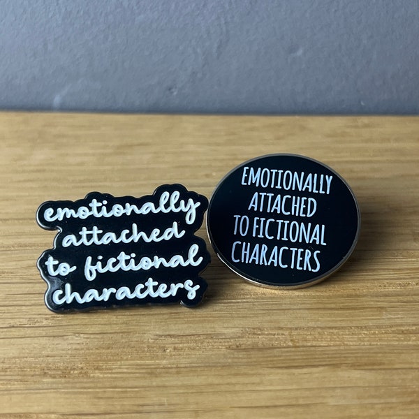 Emotionally attached to fictional characters! Movie Pin Button Anstecker, Film Cinema Friends Sitcom, Nerd Binge watching Feelings ADHD ADHS