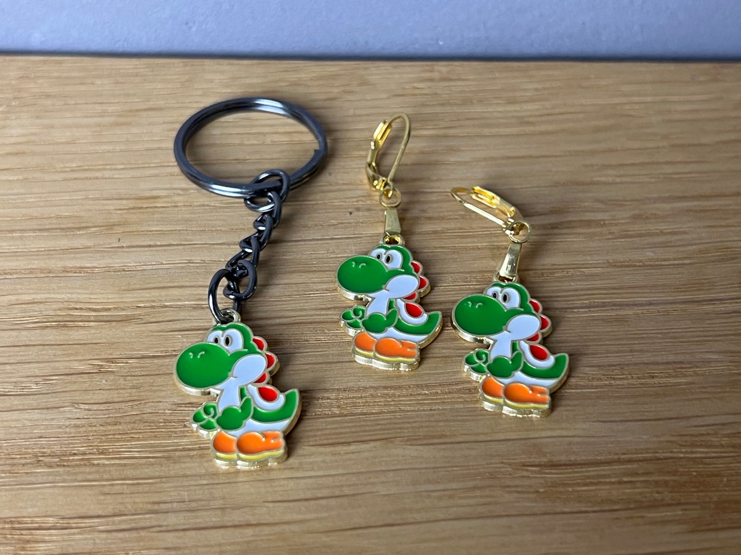 Like Yoshi Keychain Pendant or Earrings Nintendo Super Etsy