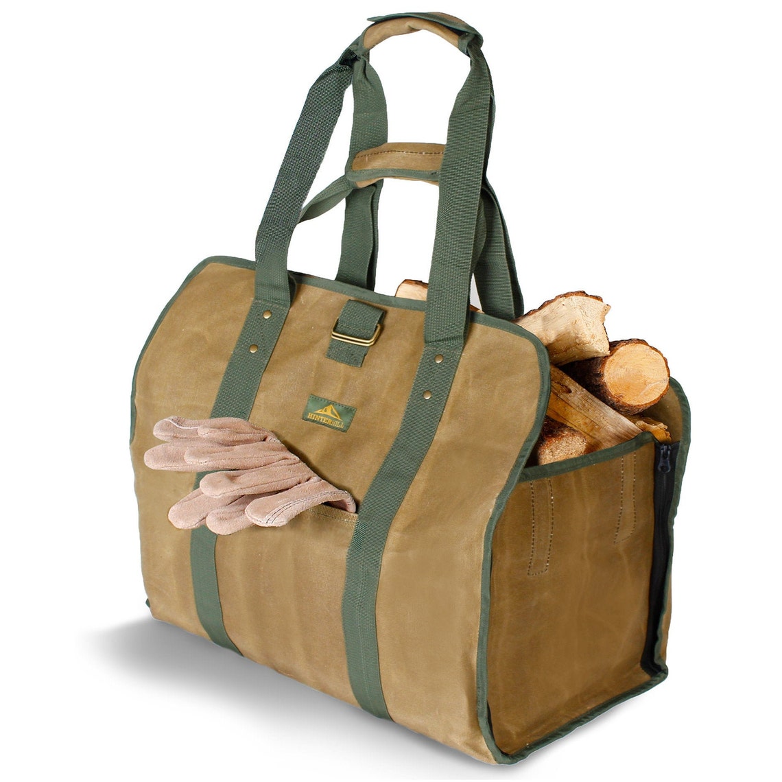 Waxed Canvas Firewood Carrier Log Carrier for Firewood Wood Etsy