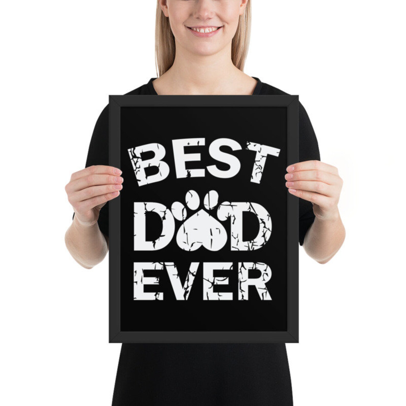 Framed Poster Best Dog Dad Ever 1212 1216 Etsy