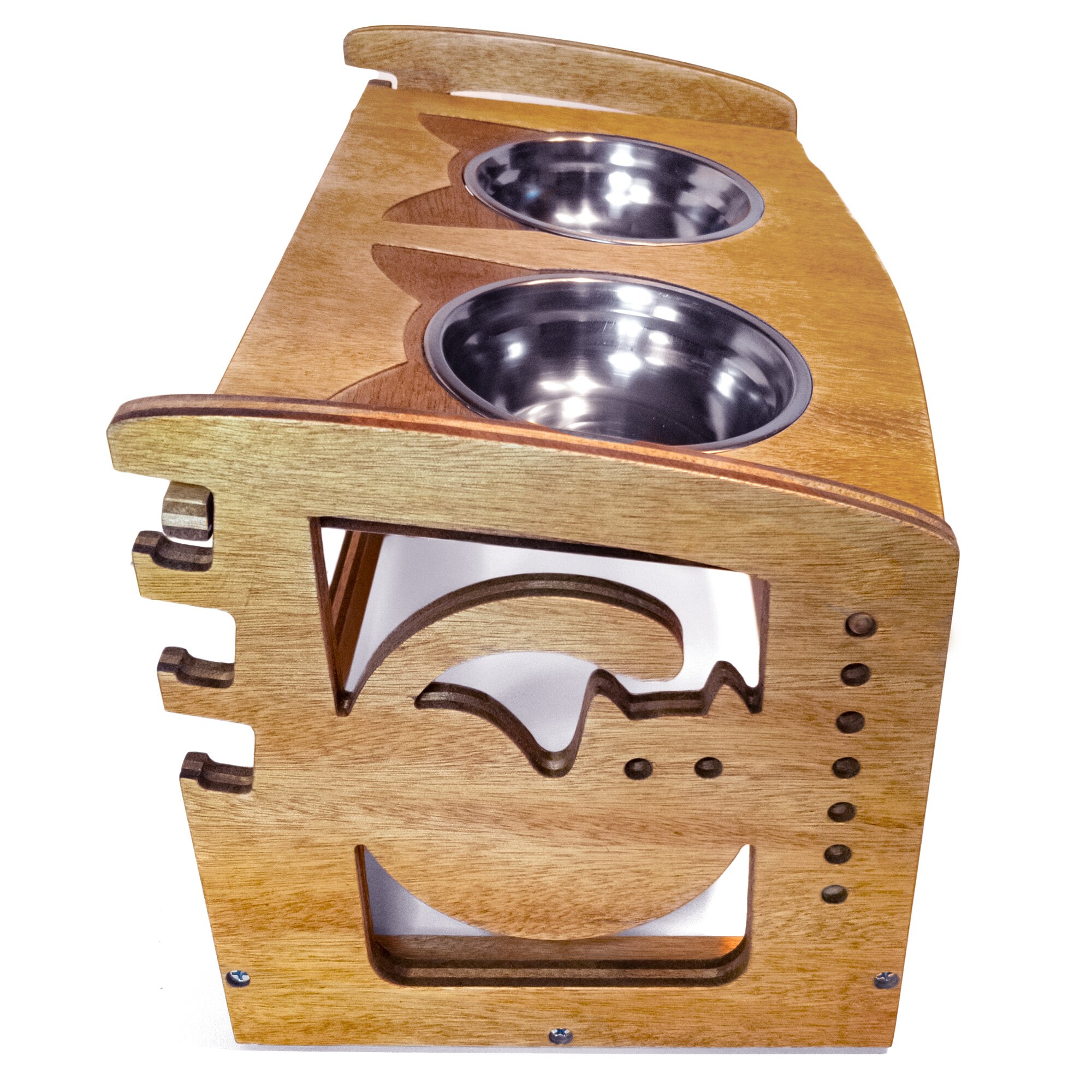 Elevated Dual Cat Food Bowl Holder. Adjusts Height and Angle Etsy