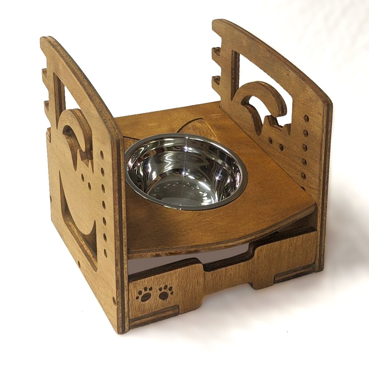 Elevated Single Cat Food Bowl Holder Adjusts Height And Etsy zaqw-double-pet-elevated-feeder-dishes-stainless-steel-pet-cat-dog