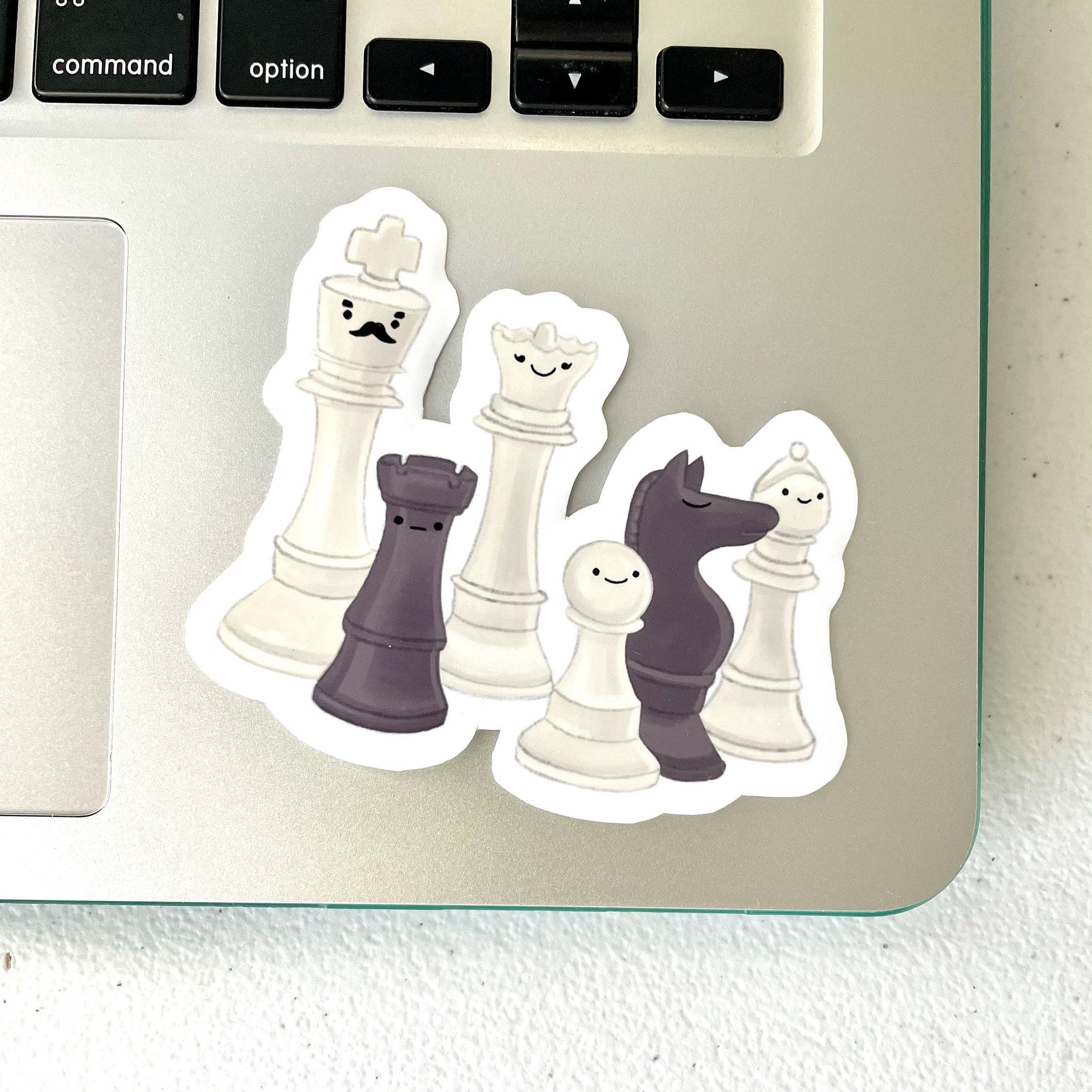 Chess Set Sticker Vinyl Sticker Laptop Sticker Laptop Vinyl Etsy