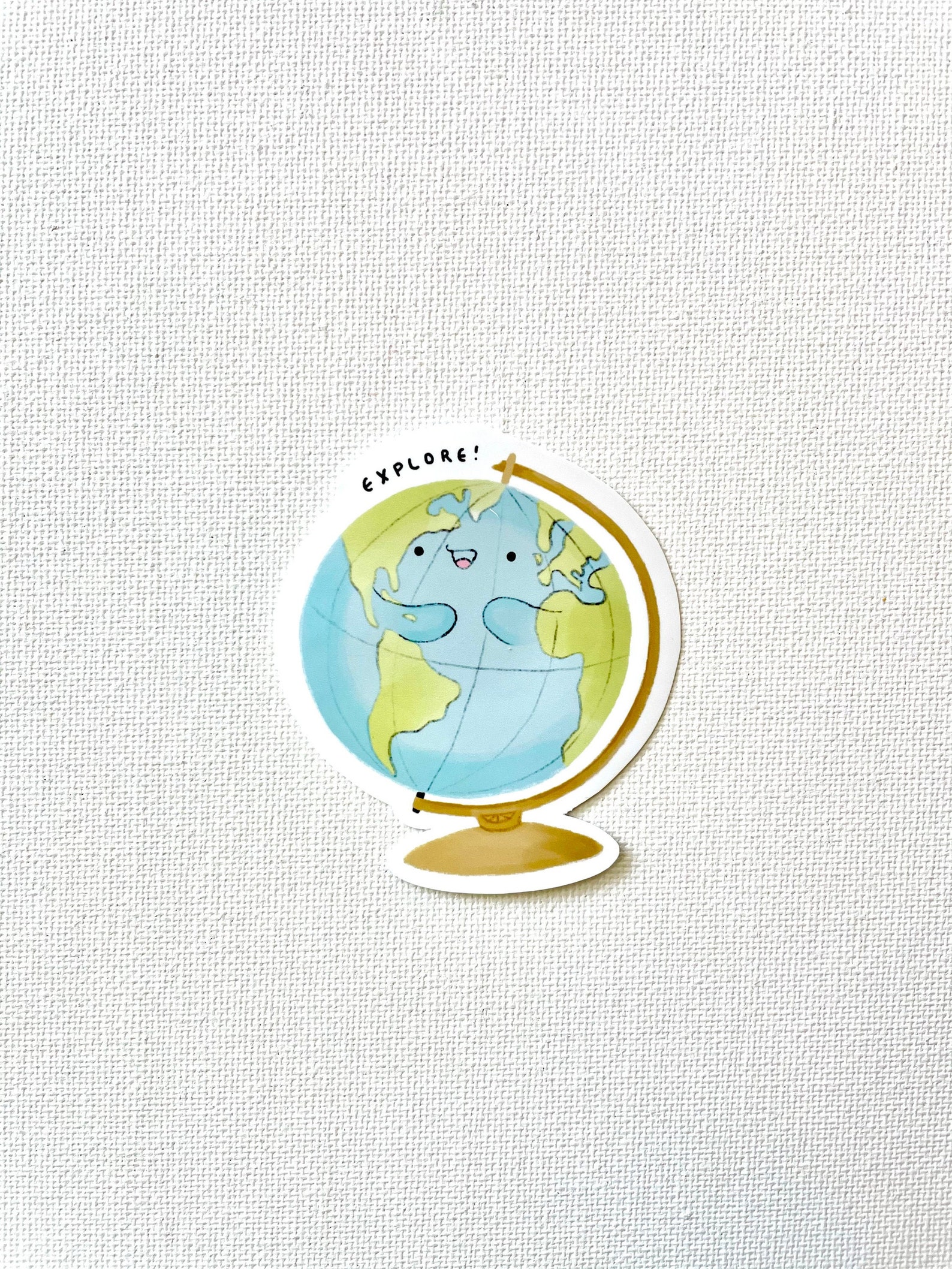 Globe Sticker World Map Globe Sticker Explore Sticker | Etsy