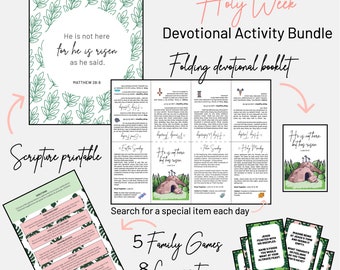 Printable Holy Week Family Devotional Booklet + Activities - Christian