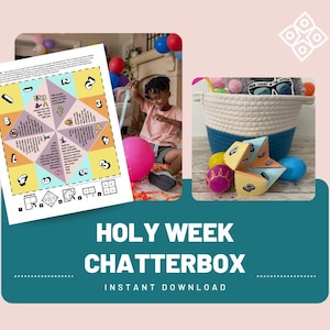 Holy Week Easter Chatterbox Bible Game Printable (Christian) image 1