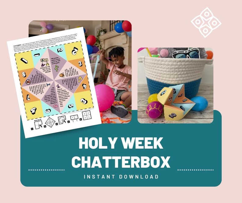 Holy Week Easter Chatterbox Bible Game Printable (Christian) image 1
