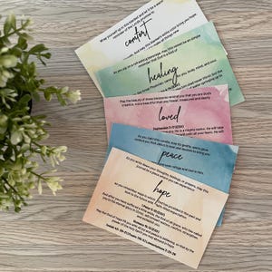 Cartes-cadeaux d'encouragement pour le deuil, la sympathie et la maladie (avec écriture biblique)