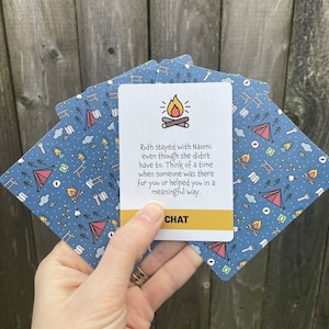 CAMPFIRE CARDS - Family Chat en Challenge Card Game - Christian