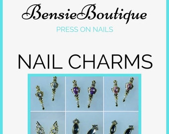 Bling Nail Charms | Dangling Nail Charms | Butterfly Charms | Flower Charms | Bow tie Charms | Teddy Bear Charms | add on or DIY