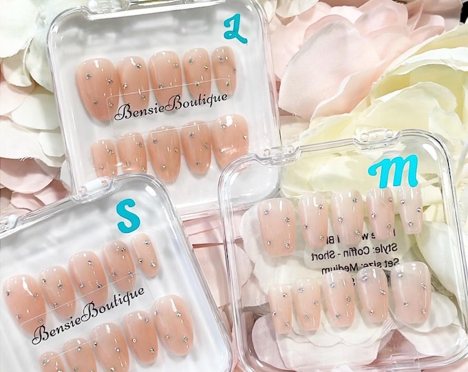 Twinkle | Dainty Rhinestone Press on Nails | Classic Nails | Ready to Ship (RTS)