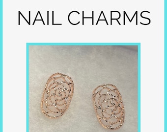 Full Cover Rose Gold Nail Charms | Rose Charm | Rose design nail charm | 3D nail charm | nail enhancement | add on or DIY