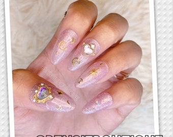 Scouts Honour | Kawaii | Jelly + Glitter with Nail Gems | press on nails