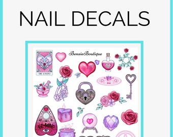 Till Death | Nail Waterslide Decals | Transparent Decals | White Decals | Skull Decals | Nail extensions | Nail Art | DIY