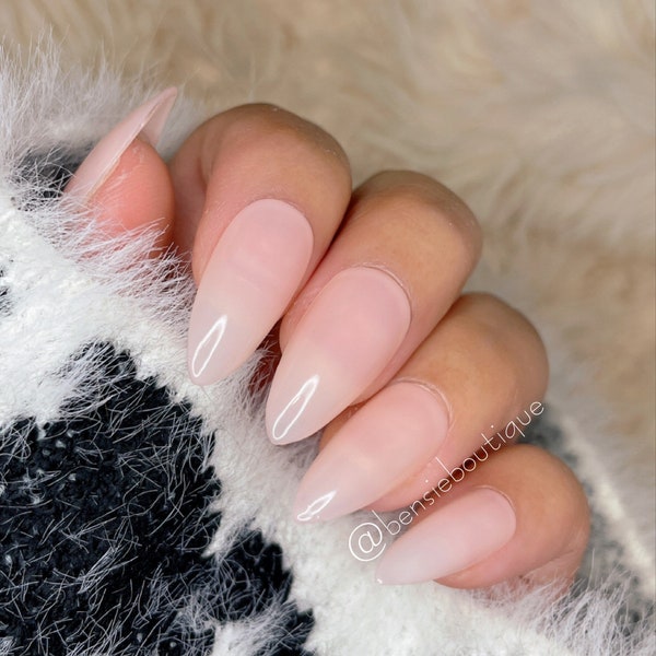 Sheer Shorties | Nudi gel polish | Korean Jelly Nails | Short Nails | Midi Nails | Almond Nails | Syrup Nails | Glass Nails | press on nails