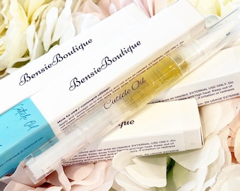 Organic Cuticle + Nail Oil Pen | Scented or Unscented | 3ML Travel sized Cuticle Oil Pen | Fruity Essential Oils | Essential Cuticle Oil