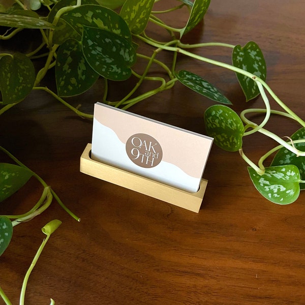 Minimalist Solid Brass Gold Multiple Business Cards Holder, Name Tag Holder, Table Number Holders, Invitation Holder, Desk Accessories