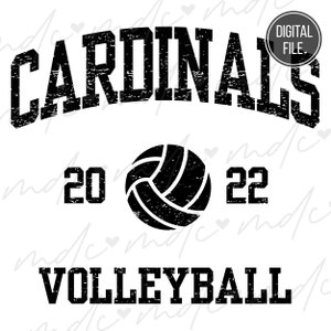 Vintage Cardinals Volleyball svg | Cardinal Volleyball png | Cardinals svg | Cardinal Pride svg | Cardinals png | Gameday svg