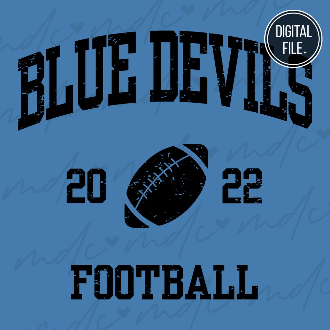 Vintage Blue Devils Football Svg | Blue Devils Football Png | Blue ...