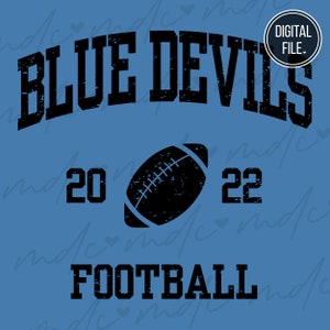 Vintage Blue Devils Fútbol svg / Blue Devils Fútbol png / Blue Devils svg / Blue Devil Pride svg / Blue Devils png