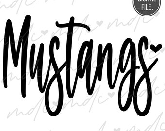 Mustangs svg / Mustangs Sublimación png / Mustangs png / Mustangs svg / Mustangs Cut File / Mustang Mascot svg / Camisa de espíritu escolar digital
