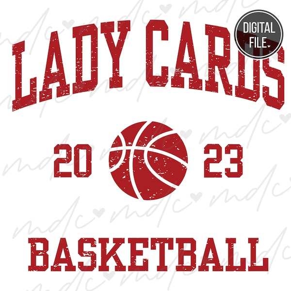 Vintage Lady Cards Basketball svg | Red Lady Cards Basketball png | Red Cardinals svg | Lady Cards svg | Cardinals png | Cardinals svg