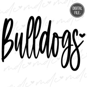 Bulldogs svg Files for Cricut | Bulldogs png | Bulldog Mascot svg | School Spirit svg | Bulldogs mascot svg