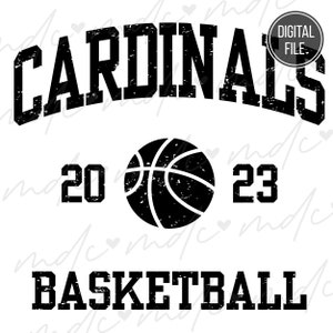 Vintage Cardinals Basketball svg | Cardinal Basketball png | Cardinals svg | Cardinal Pride svg | Cardinals png | Gameday svg