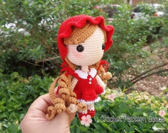 Nur XVA Format! Rotkäppchen Prinzessin. Amigurumi Anleitung/ Häkelanleitung für Puppen/ Amigurumi Prinzessinnen Anleitungen/ German