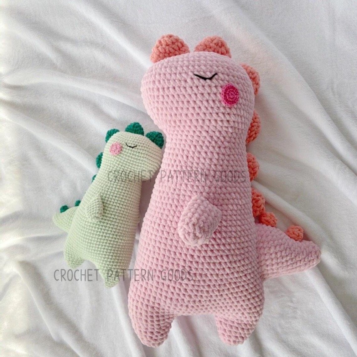 Dino Lovely Crochet Pattern Dinosaour Pillow Amigurumi Pattern Etsy