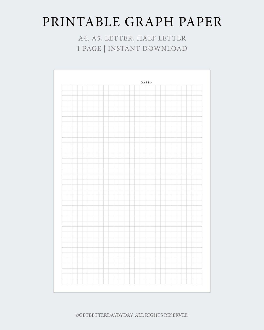 Printable Graph Paper_bullet Journal_note Taking Pages Etsy
