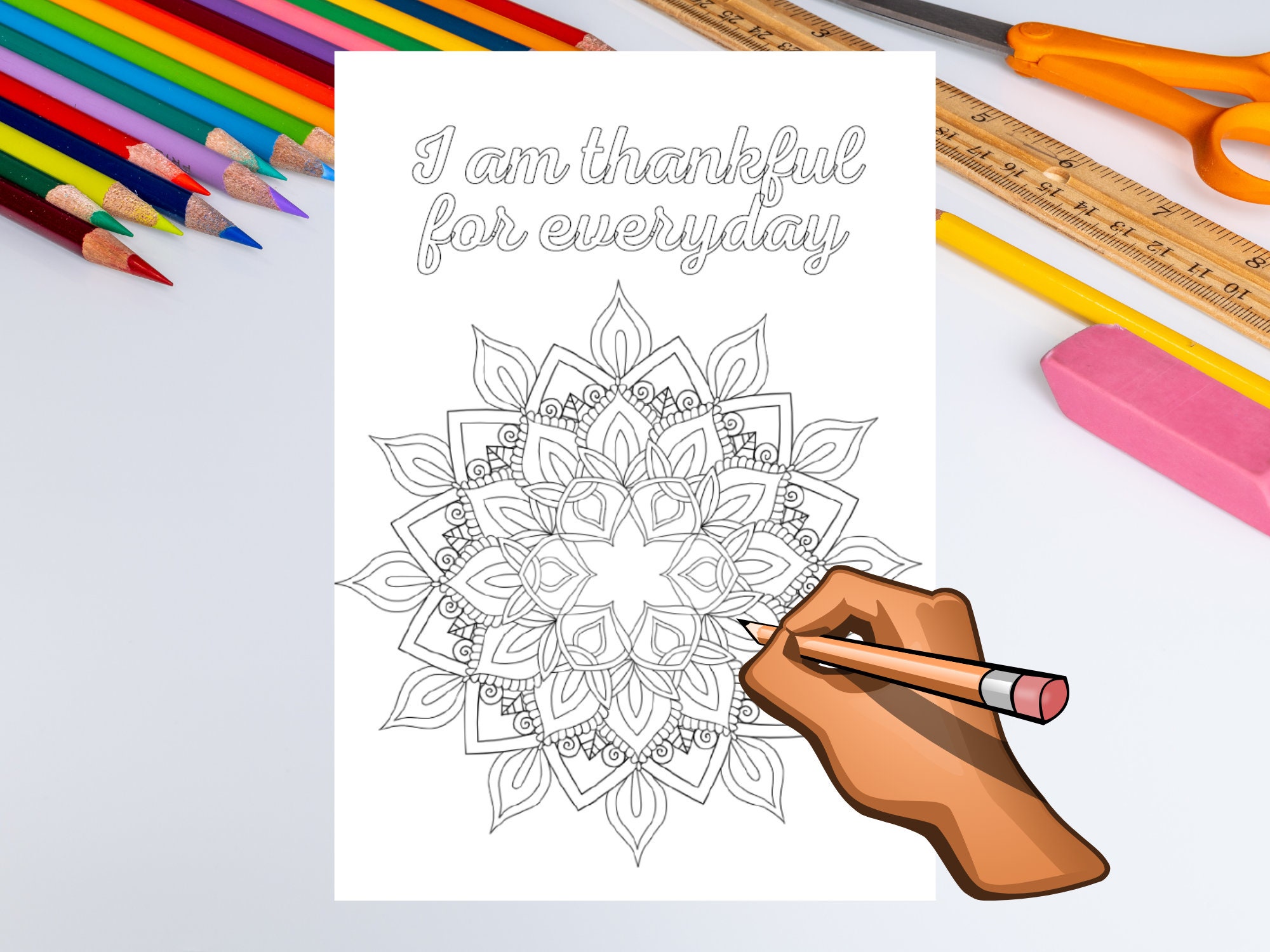 mandala coloring pages with quotes for adults printable etsy