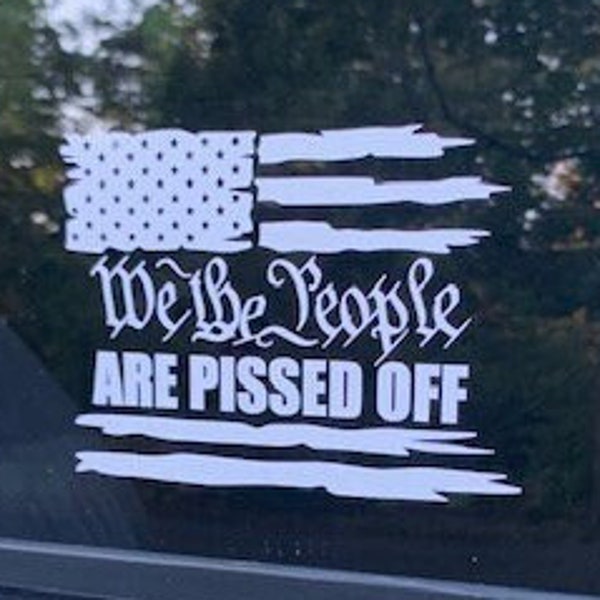 We The People Are Pissed Off Car Decal