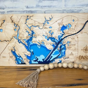 ONSET, MA Wood Layered MAP - Etsy