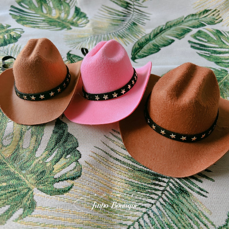 Cowboy Pet Western Stylish Dog Cat Costume Star-Studded Texas Hat Pet Halloween Gift Thanksgiving Christmas Cattery Wedding Barbie Pink image 2